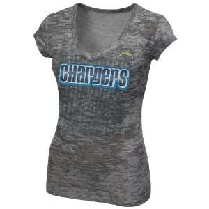  San Diego Chargers Pride Playing Short Sleeve Deep V Neck Tri Blnd Tee