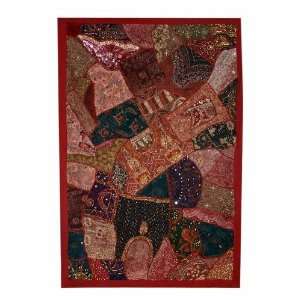  Unique Indian Design Red Runner Rug Art Home Decor Wall 