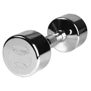 Professional Chrome Dumbbell with Ergo Grip (Solid Steel) 22.5 lb, (1 