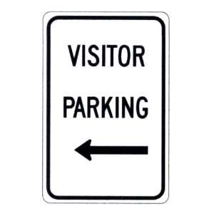  Visitor Parking Left Arrow Sign Patio, Lawn & Garden