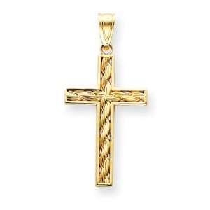  14 Karat Gold, Rope, Latin Cross Pendant Jewelry