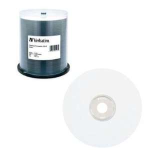   Cd R Media White Thermal Printable 100 Disc Spindles Scratch Resistant