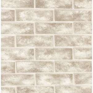   by 396 Inch Bricks   Textured Depth Wallpaper, White