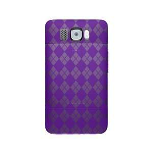   Luxe Argyle Skin Case for HTC HD2   Purple Cell Phones & Accessories