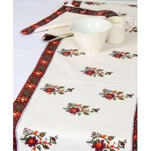   Table Runner; Hand Printed Table Linen; Size 180cm x 35cm Kitchen