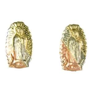  Virgin Florentine Gold Stud Post Earings. Jewelry