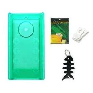 in 1 Accessory Combo for Samsung YP P3 (8GB / 16GB) Green Crystal 