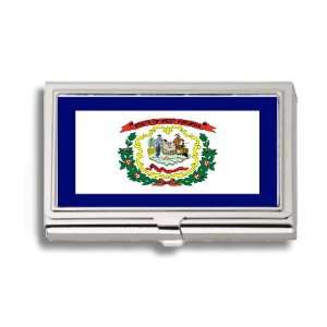  West Virginia State Flag Business Card Holder Metal Case 