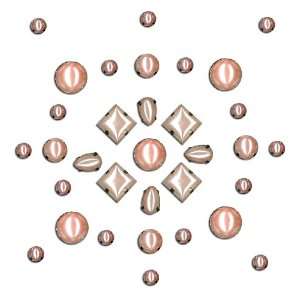   Dimensional Pronged Gem Stickers Pink Pearl Multi Shape Electronics