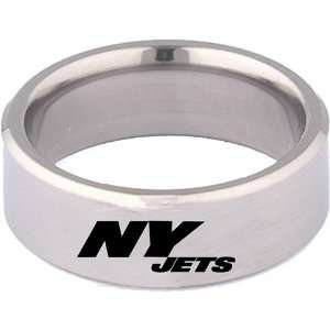  Team Titanium New York Jets 8mm Titanium Ring Sports 