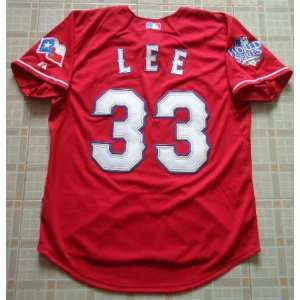  2012 Texas Rangers 33 Cliff Lee MLB Authentic Red Jerseys 