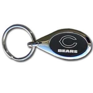  NFL Oval Chrome Key Chain   Chicago Bears Sports 