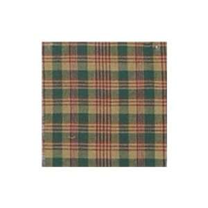  Green and Warm Brown / Red Plaid Bed Skirt / Dust Ruffle 