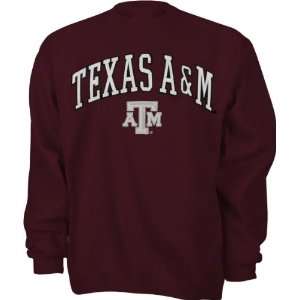  Texas A&M Aggies Maroon Tackle Twill Crewneck Sweatshirt 