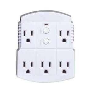 Power First 11X433 GFCI, 5 Outlet, White, Auto Reset  