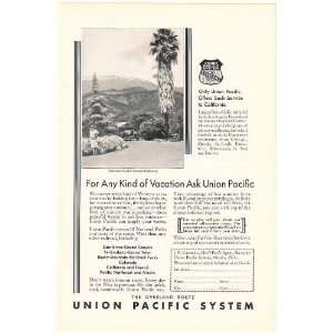  1931 Union Pacific Southern California Mountain Road Print 
