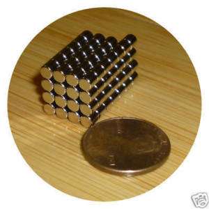 100 Neodymium disc 1/8 inch X 1/8 rare earth magnets  