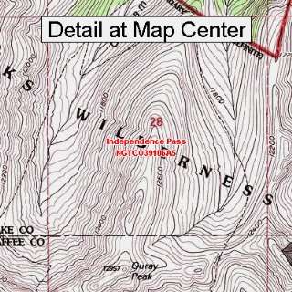  USGS Topographic Quadrangle Map   Independence Pass 