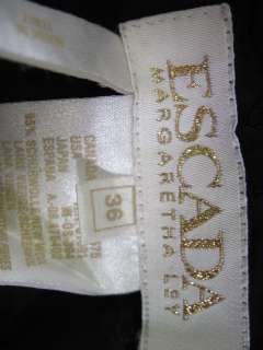 ESCADA Gray Wool Gold Thread Coat Jacket Sz 36  