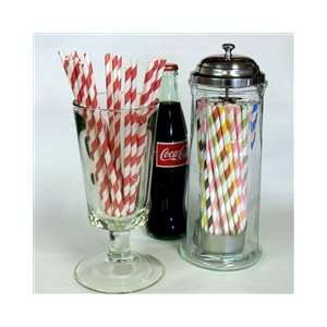  Paper Drinking Straws   Red and White Stripes (pkg of 25 