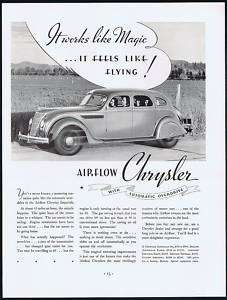 1935 Chrysler Airflow Imperial Car Photo Print Ad  
