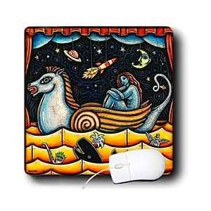   colorful stage boat horse dream surrealism   Mouse Pads Electronics