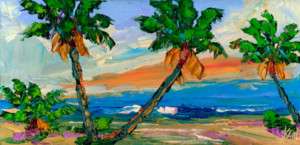 FLORIDA KEYS #1 Seascape Painting Highwaymen Art Style  