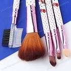 5x Pro Pink Hellokitty Cosmetic Make up Tools Artist Blush Brushes Set 