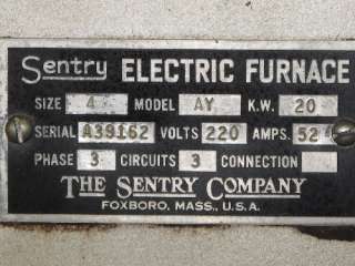 SENTRY AY ELECTRIC FURNACE  
