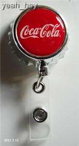   Badge Holder Coca Cola Bottle Cap Shaped Extends 3 feet  