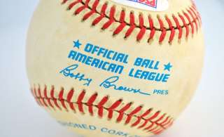   /DNA Auth Autographed Baseball on Rawlings Bobby Brown AL Ball  