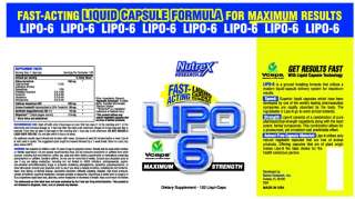 Lipo 6, FAT BURNER, fast acting Liquid Capsule  
