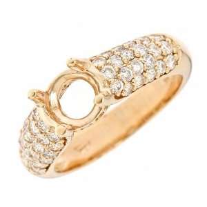   Mount Ring in Pave Setting 6.5 (1 Carat, Vs Clarity, F Color) Jewelry