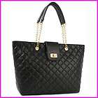 Women Gold Chain Shoulder Quilted IVORY Bag Purse M815 items in 