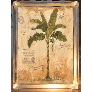  Palm Tree Tropical Decor Decorative Glass Block Accent 