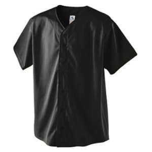 Custom Augusta Sportswear Pro Mesh Button Front Jerseys BLACK AL 