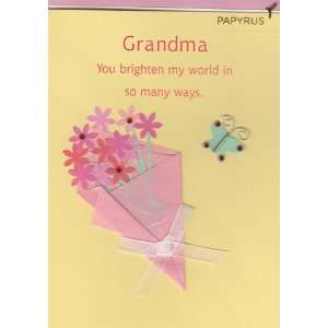  Greeting Card Mothers Day Grandma You Brighten My World 