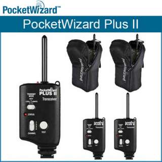 Pocket Wizard Plus II 3 Transceiver Slave Kit 2 Case 705105044514 