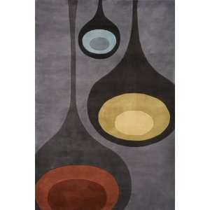  Momeni Rugs New Wave NW 129 STEEL Round 5.90 Area Rug 