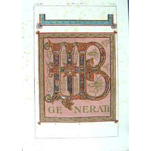   1860 Art Illuminating Alphabet Letters Design Colour