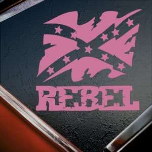 Rebel Flag Pink Decal Truck Bumper Window Vinyl Pink Sticker