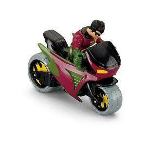  Imaginext DC Super Friends Robin & Cycle Figure Set Toys & Games