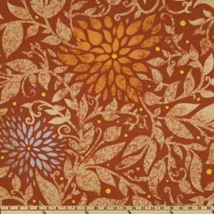   Conni Viviana Floral Pumpkin Fabric By The Yard Arts, Crafts & Sewing