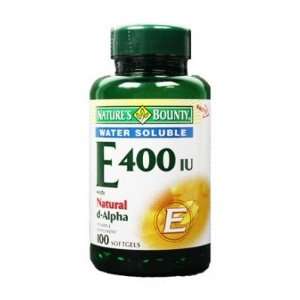  Natures Bounty  Vitamin E 400 IU Water DispersiblE 100 