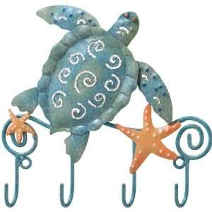  Hanging Hooks Key Rack Sea Turtle   Regal Art #5031