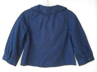 NWT NEW $88 Ann Taylor Navy blue Jacket Top Sz M  