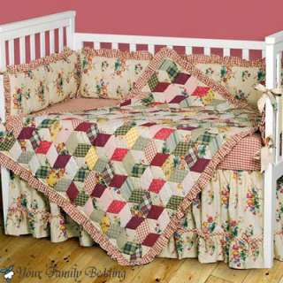 Baby Girl Vintage Quilt Crib Infant Nursery Bedding Set  