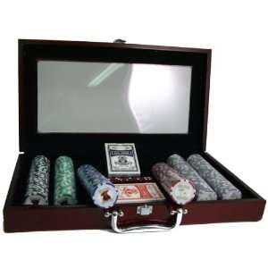  Sturgis Poker 300 Chip Set with Red Cheery Wood Case 