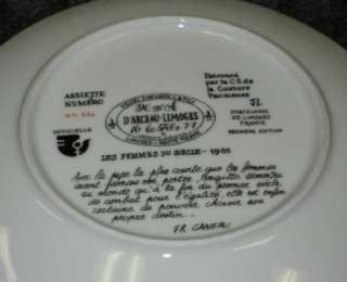 ARCEAU LIMOGES FRENCH WOMEN COLLECTOR PLATES IN BOXES COLORFUL 