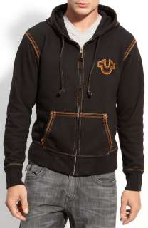 NWT True religion mens horseshoe QT hoodie sweatshirt in Black  